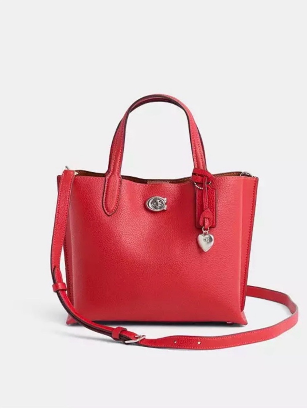 Coach Willow 24 Crossbody Tote in Sport Red NWT